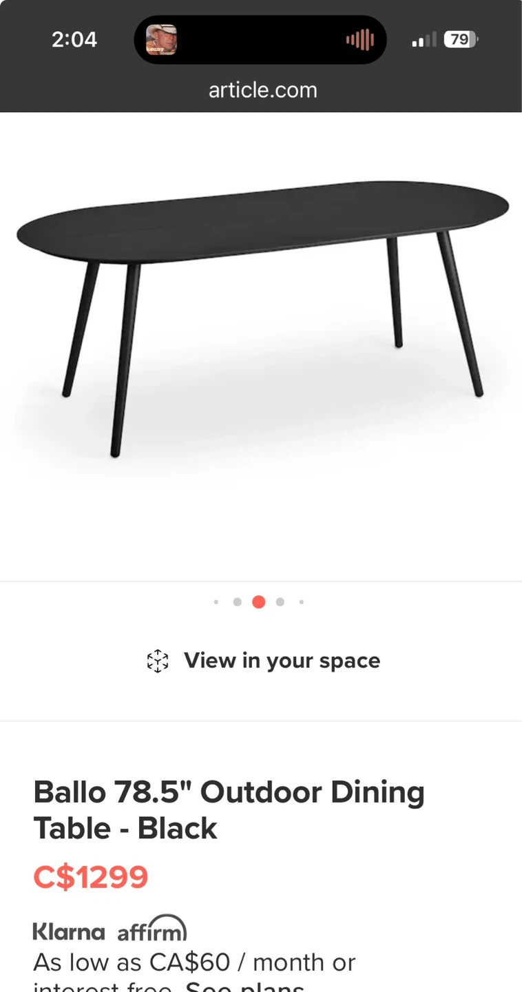 Outdoor patio table - photo 2