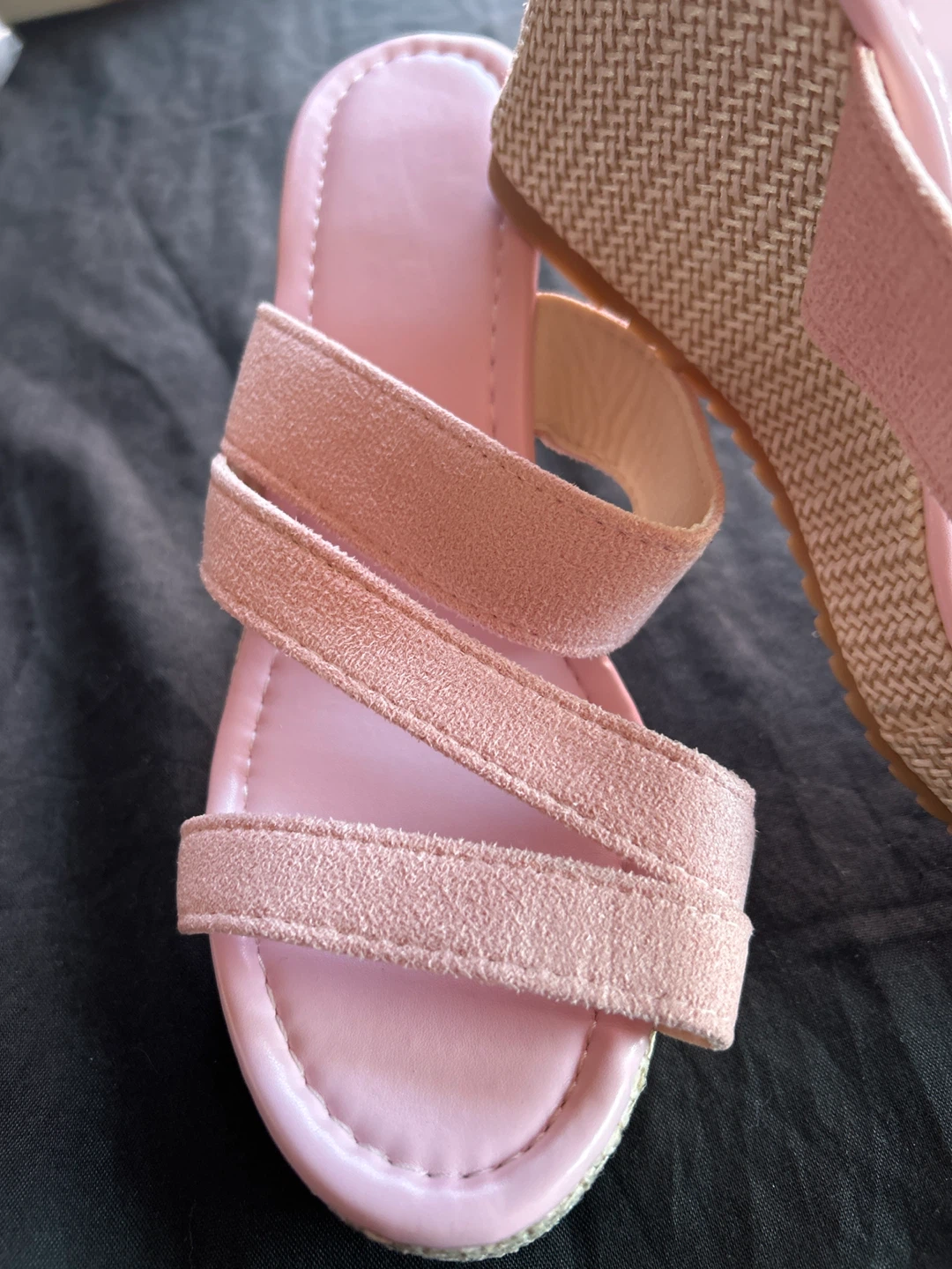Pink Wedge Sandals - Size 8 - photo 2