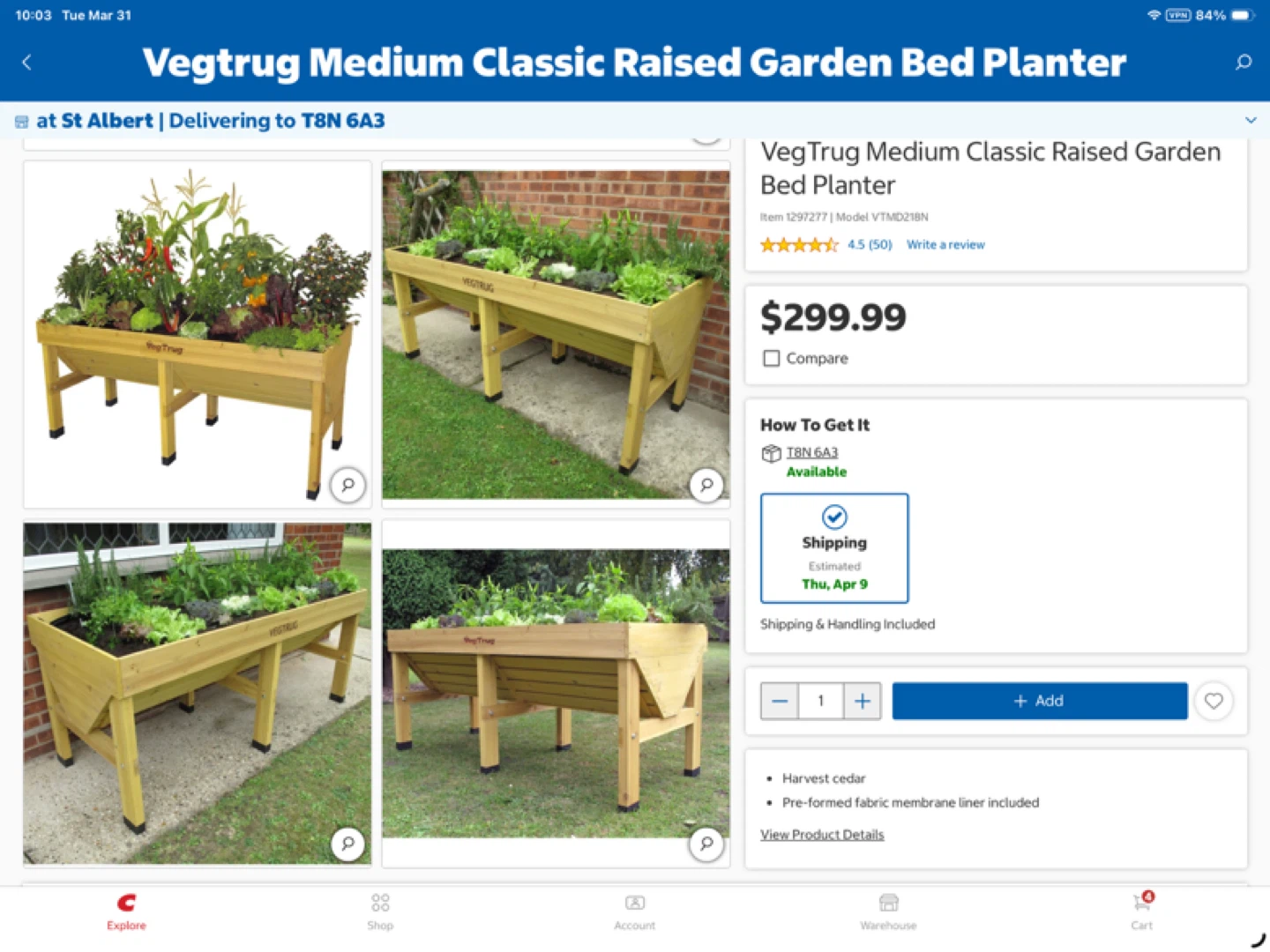 VegTrug Medium Classic Raised Garden Bed Planter - photo 2
