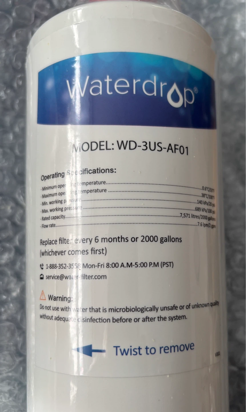 Waterdrop WD-3US-AF01 Undersink Water Filter (2 Pack) - photo 2