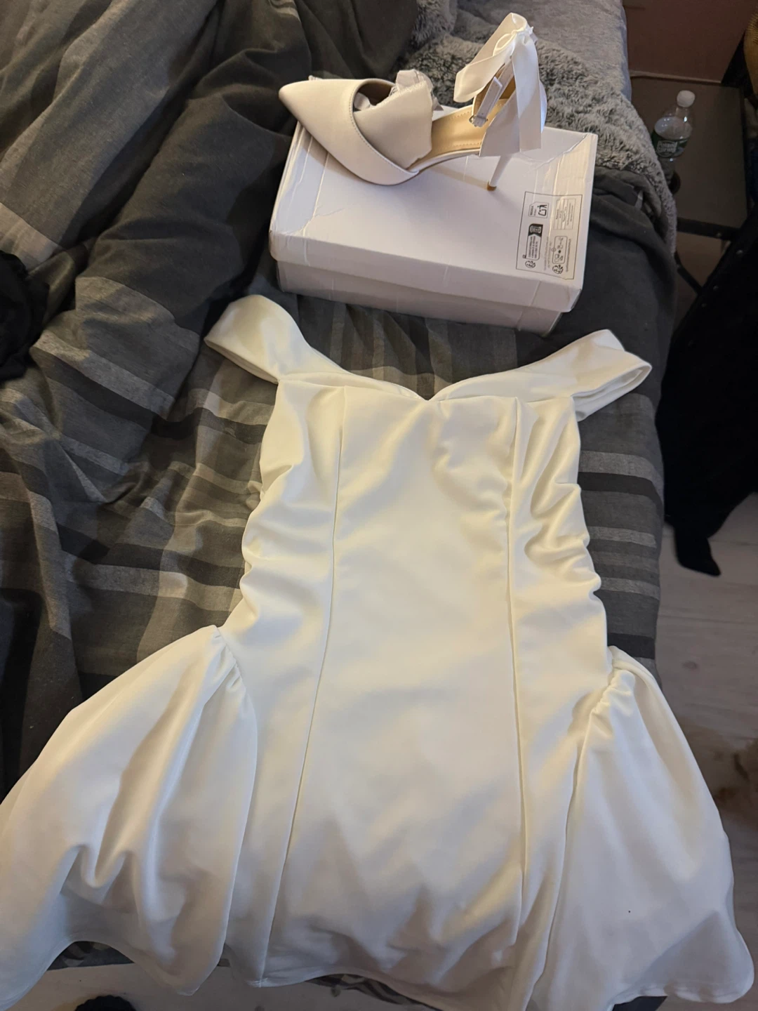 Bubble skirt white Dress & FREE heels - photo 2