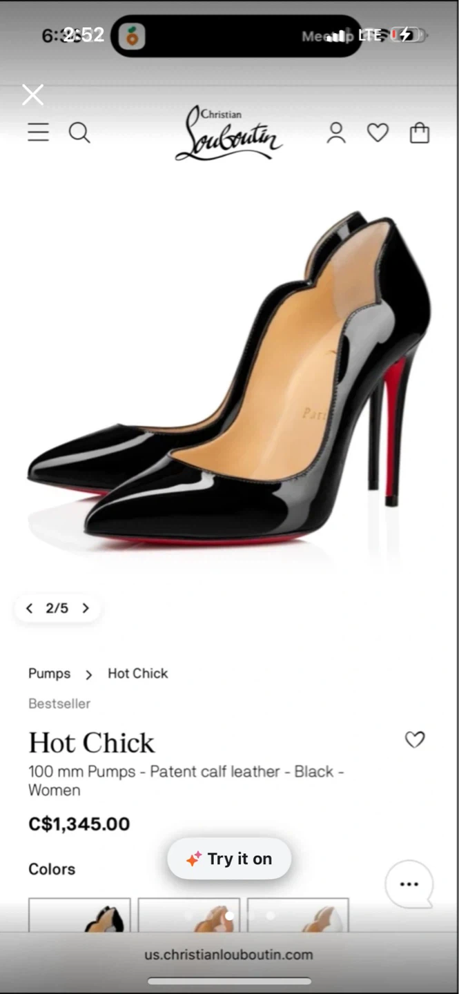 Christian Louboutin Hot Chick.Black Patent Leather Size 37 - photo 3