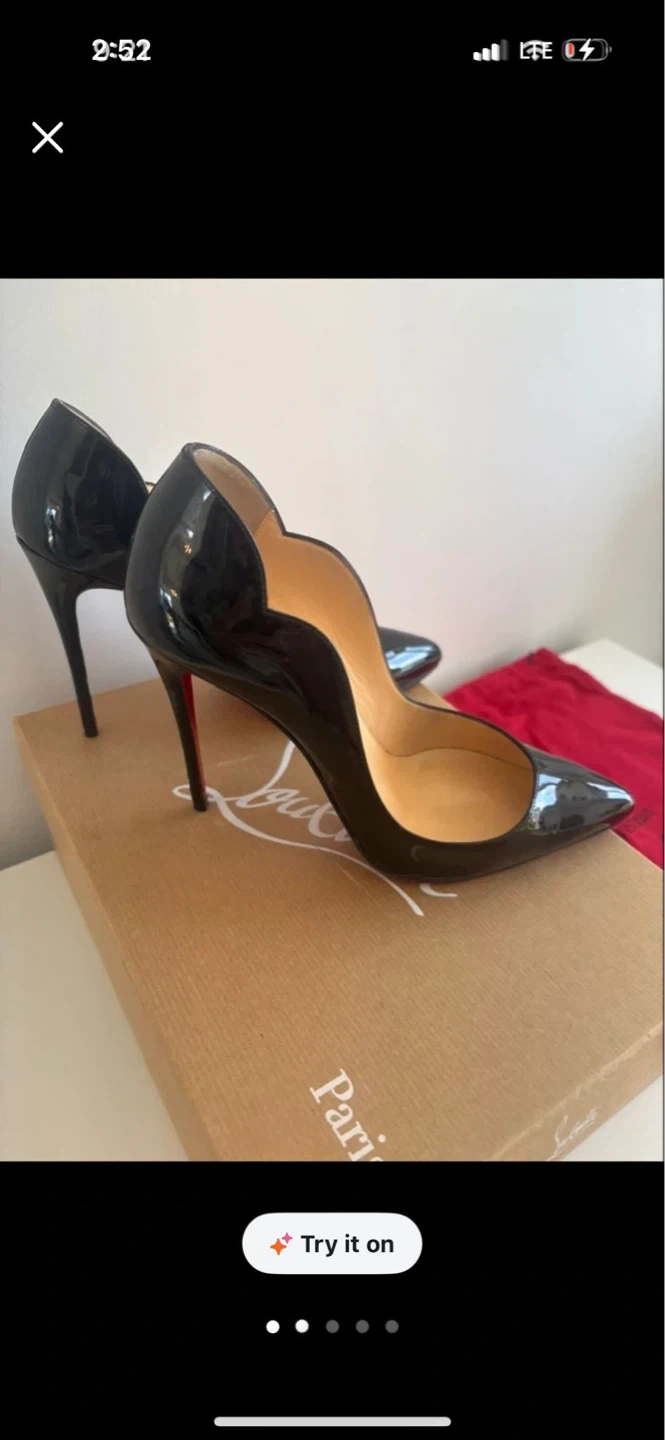 Christian Louboutin Hot Chick.Black Patent Leather Size 37