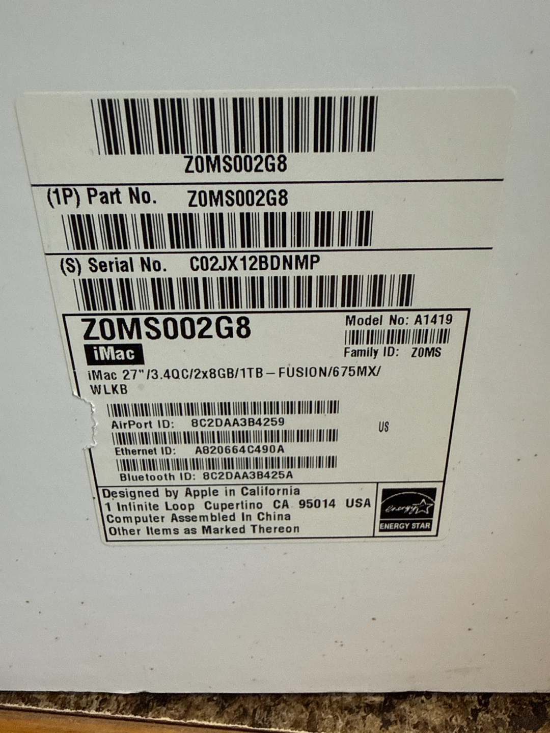 Apple iMac 27" 3.4QC/i7/2x8GB/1TB Fusion - photo 2