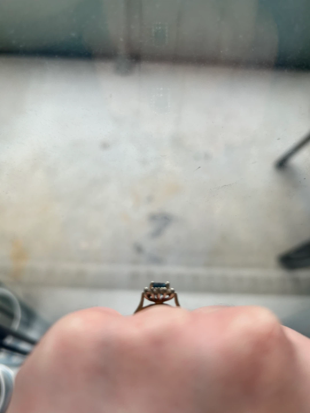 14K Gold Ring with Blue Stone - photo 3