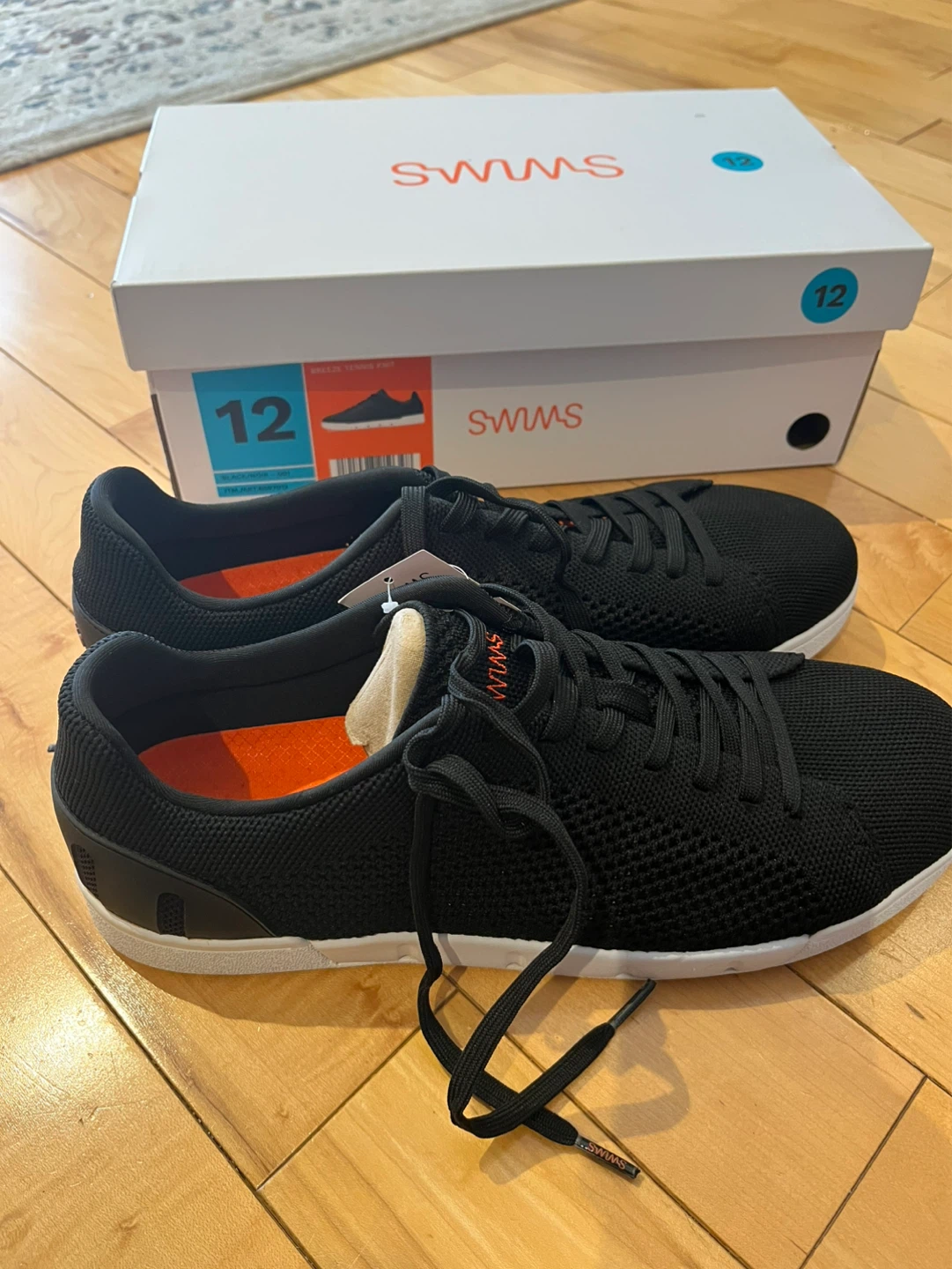 SWIMS Men's Lace Up Sneakers - Black - Size 12