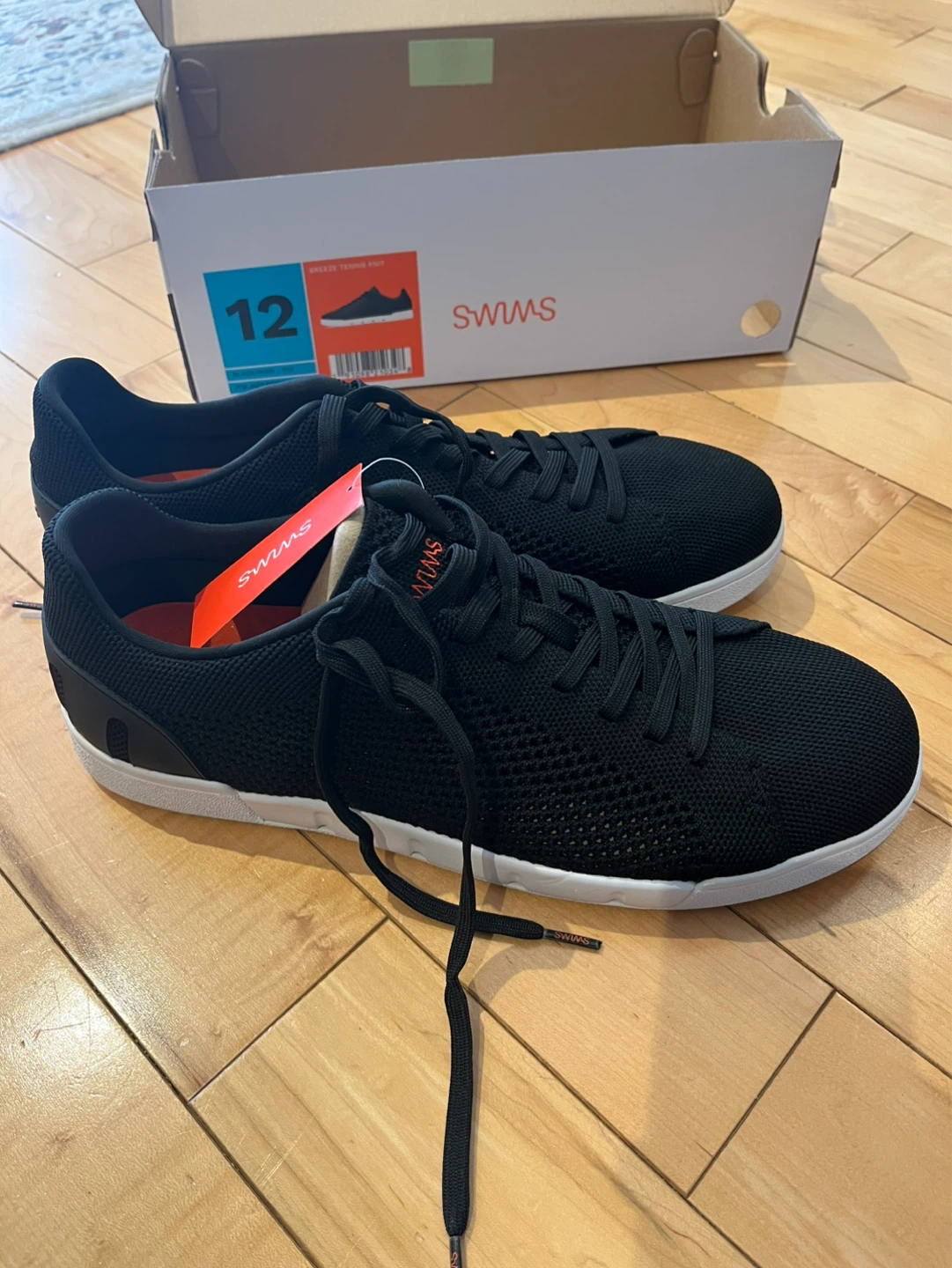 SWIMS Men's Lace Up Sneakers - Black - Size 12 - photo 2