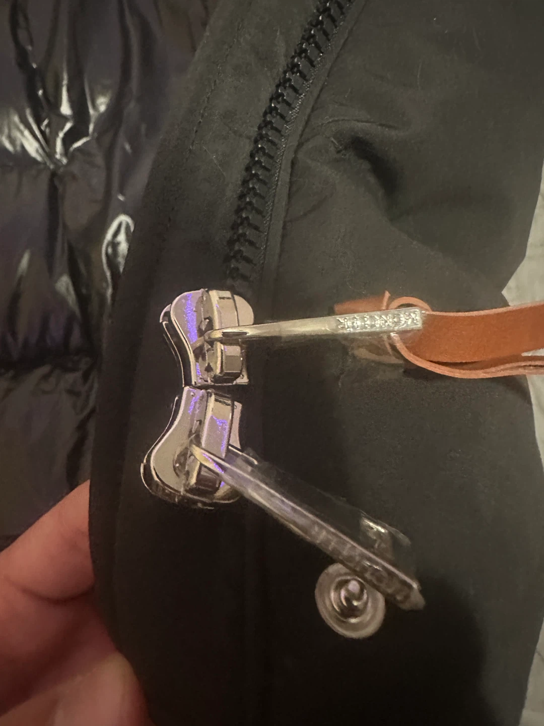 Moncler Black Down Puffer Coat with Fur Hood - photo 5