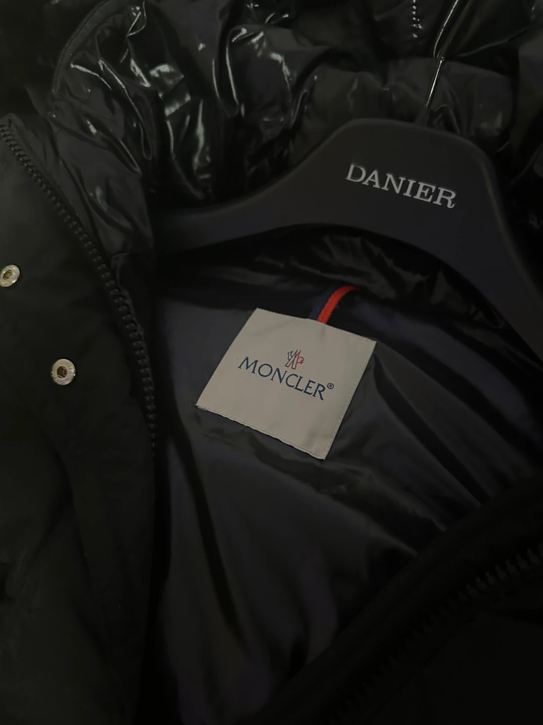 Moncler Black Down Puffer Coat with Fur Hood - photo 3