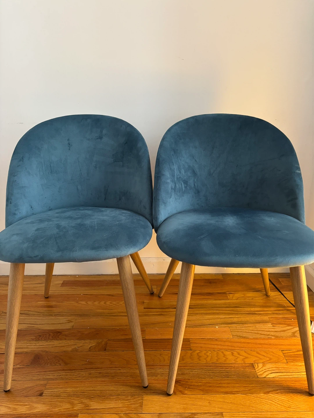 Velvet Accent Chairs - Set of 2