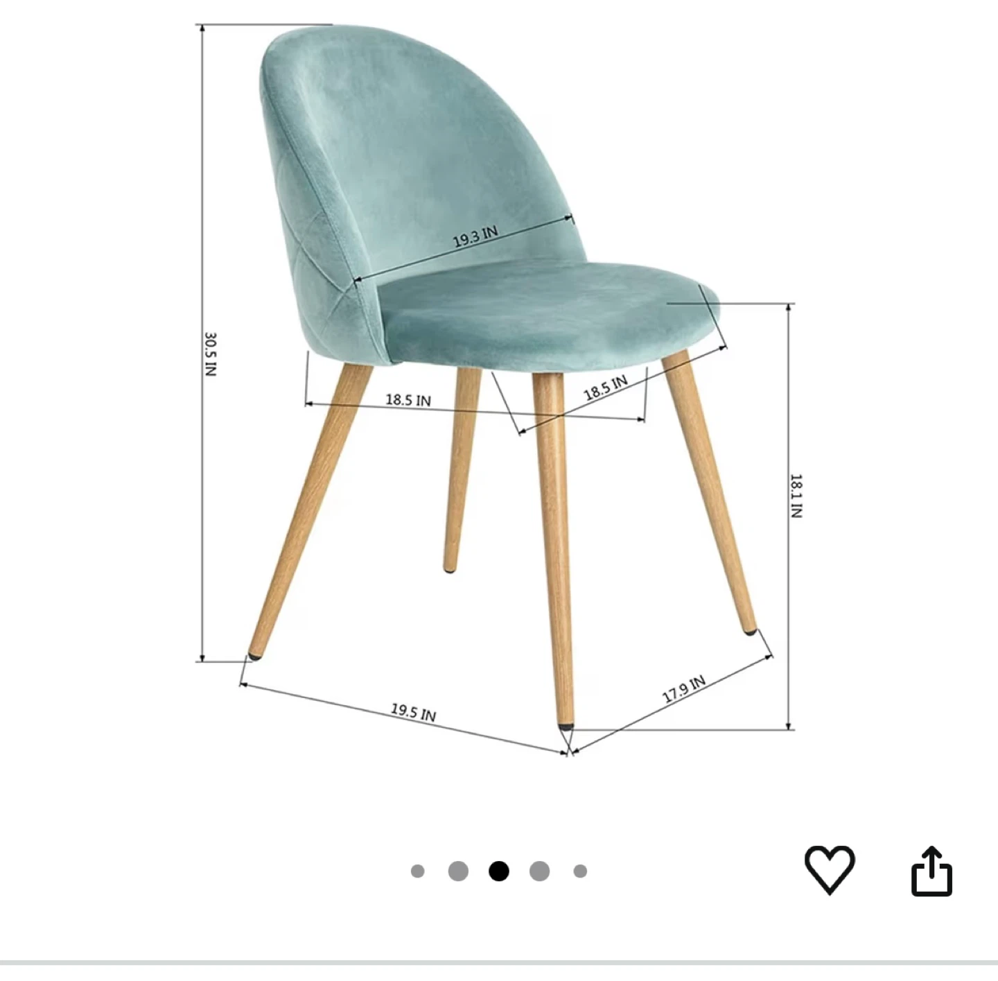 Velvet Accent Chairs - Set of 2 - photo 5