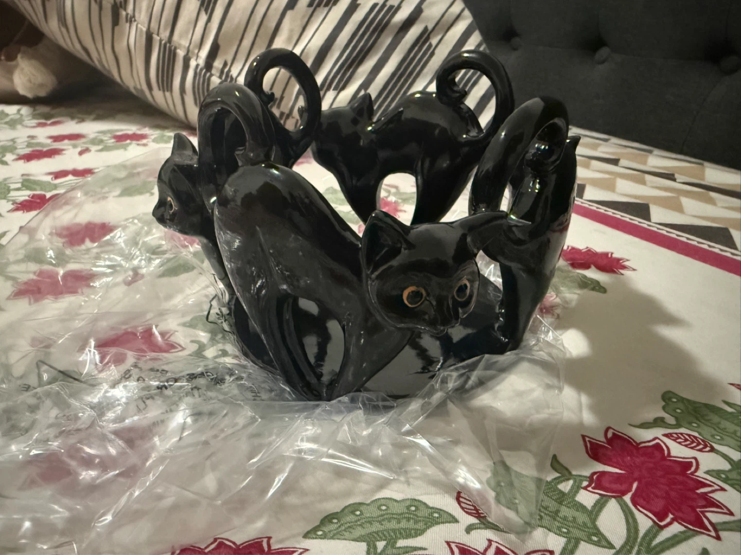 Black Cat Candle Holder