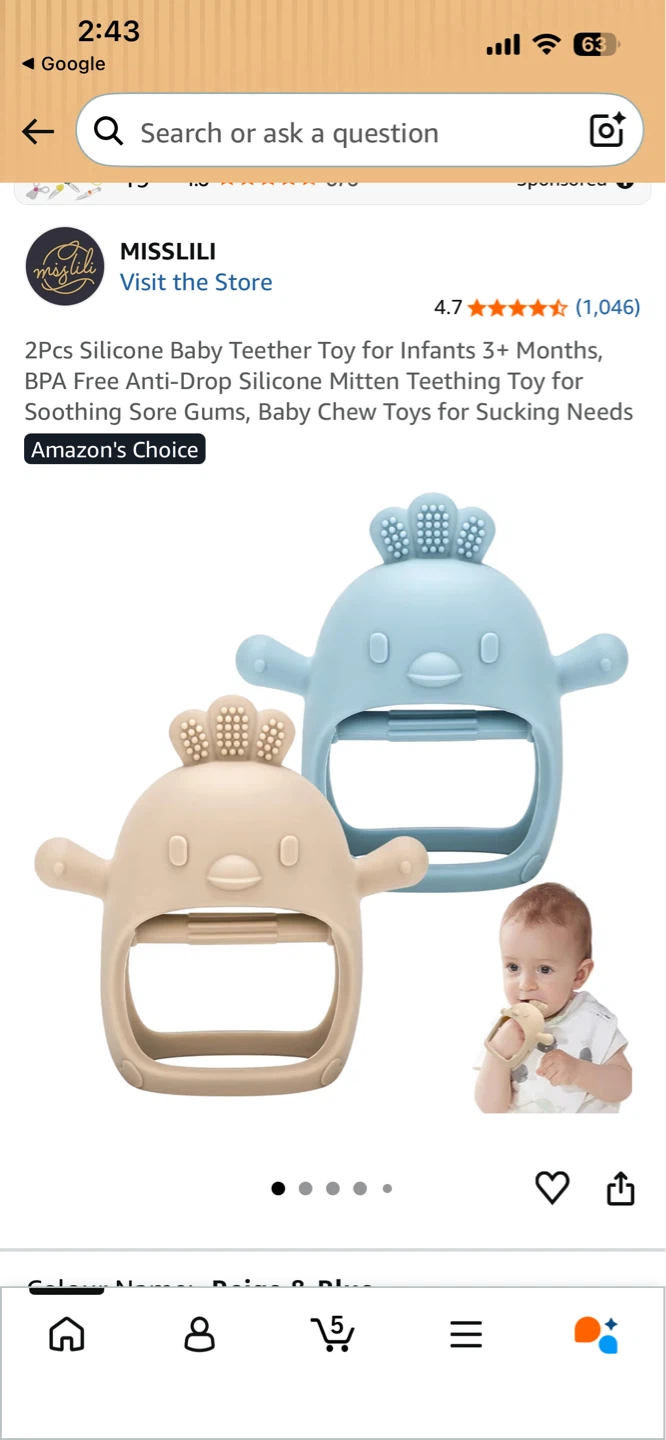 MISS LILI Silicone Baby Teether Toy