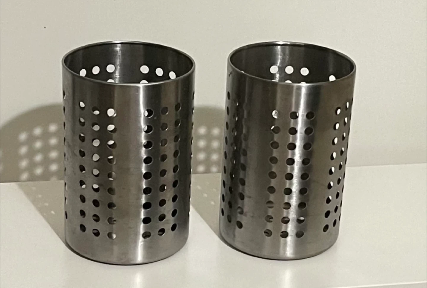 🌱 A Pair of IKEA Stainless Steel Utensil Holders