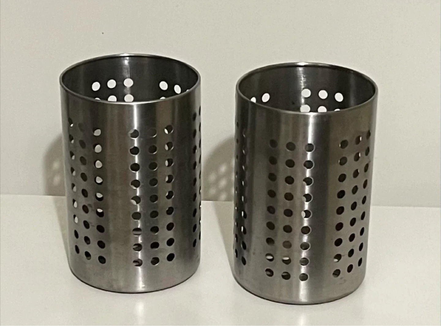 🌱 A Pair of IKEA Stainless Steel Utensil Holders - photo 2