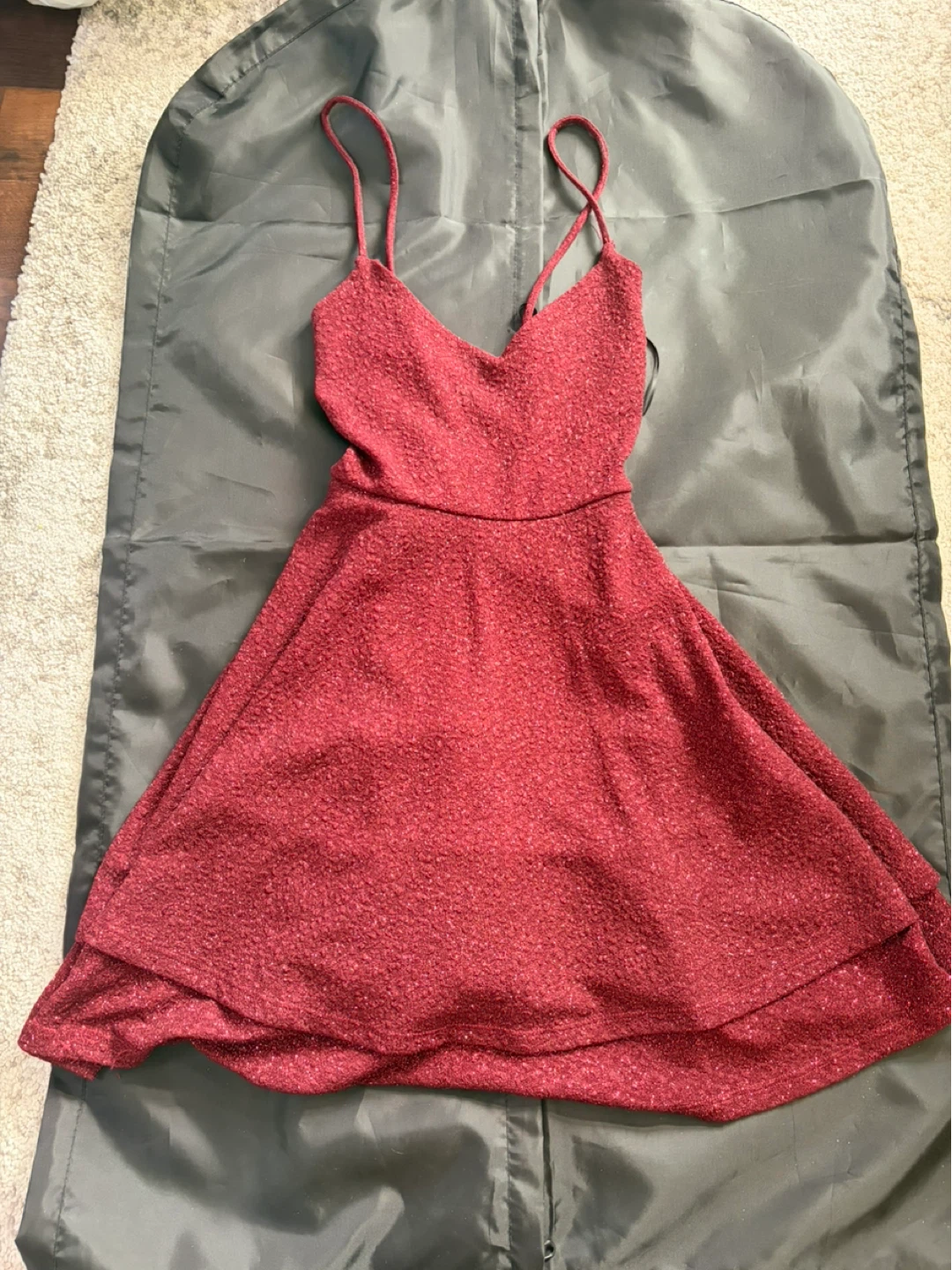 Sparkly Burgundy Dress