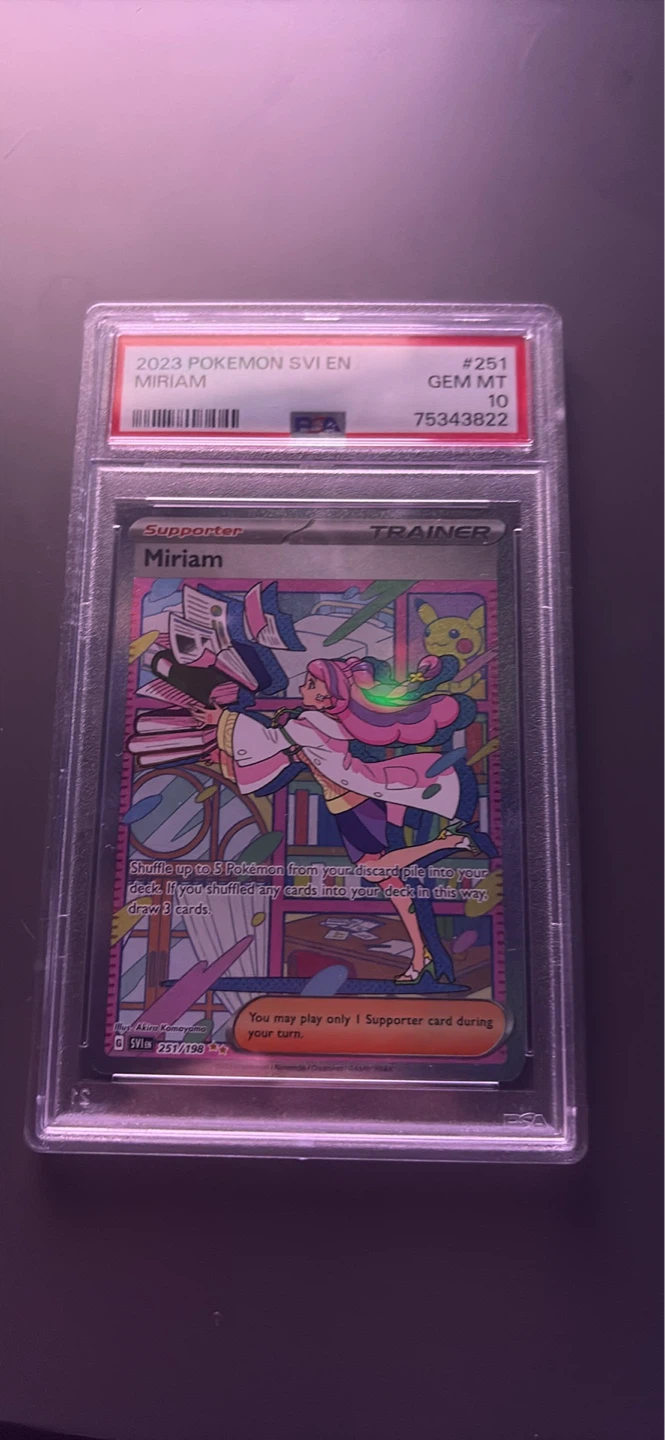 2023 Pokemon SVI EN Miriam #251 GEM MT 10 Trading Card