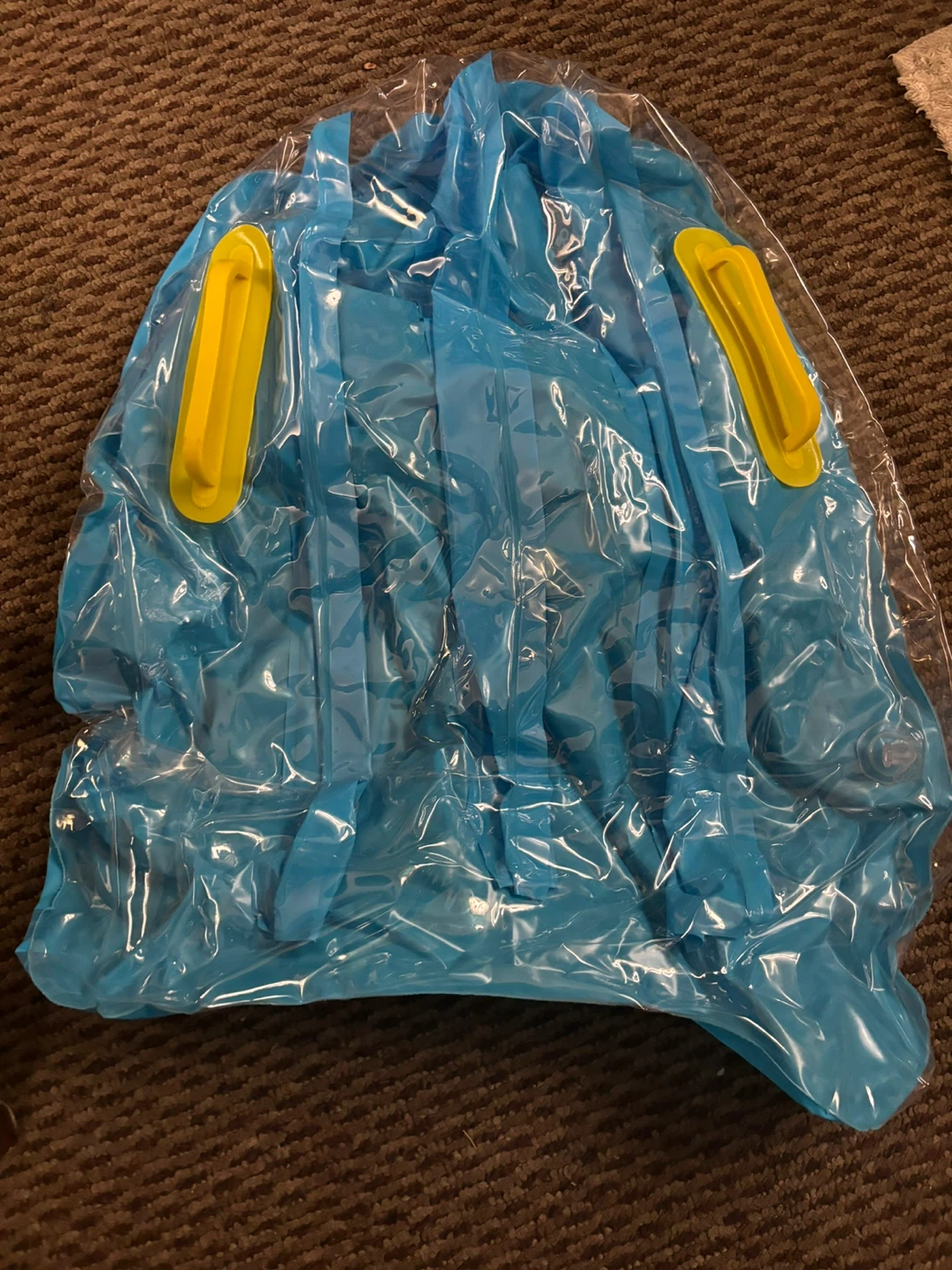 Blue Inflatable Pool Float with Handles