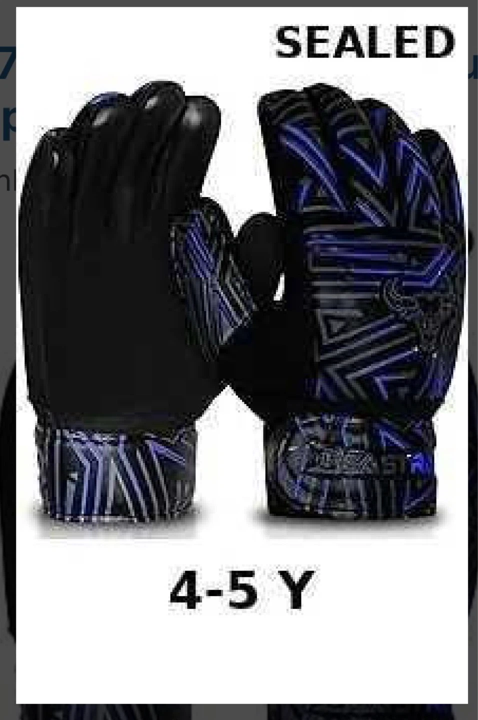 Bison Baseball Gloves Youth 4-5 Y Black/Blue