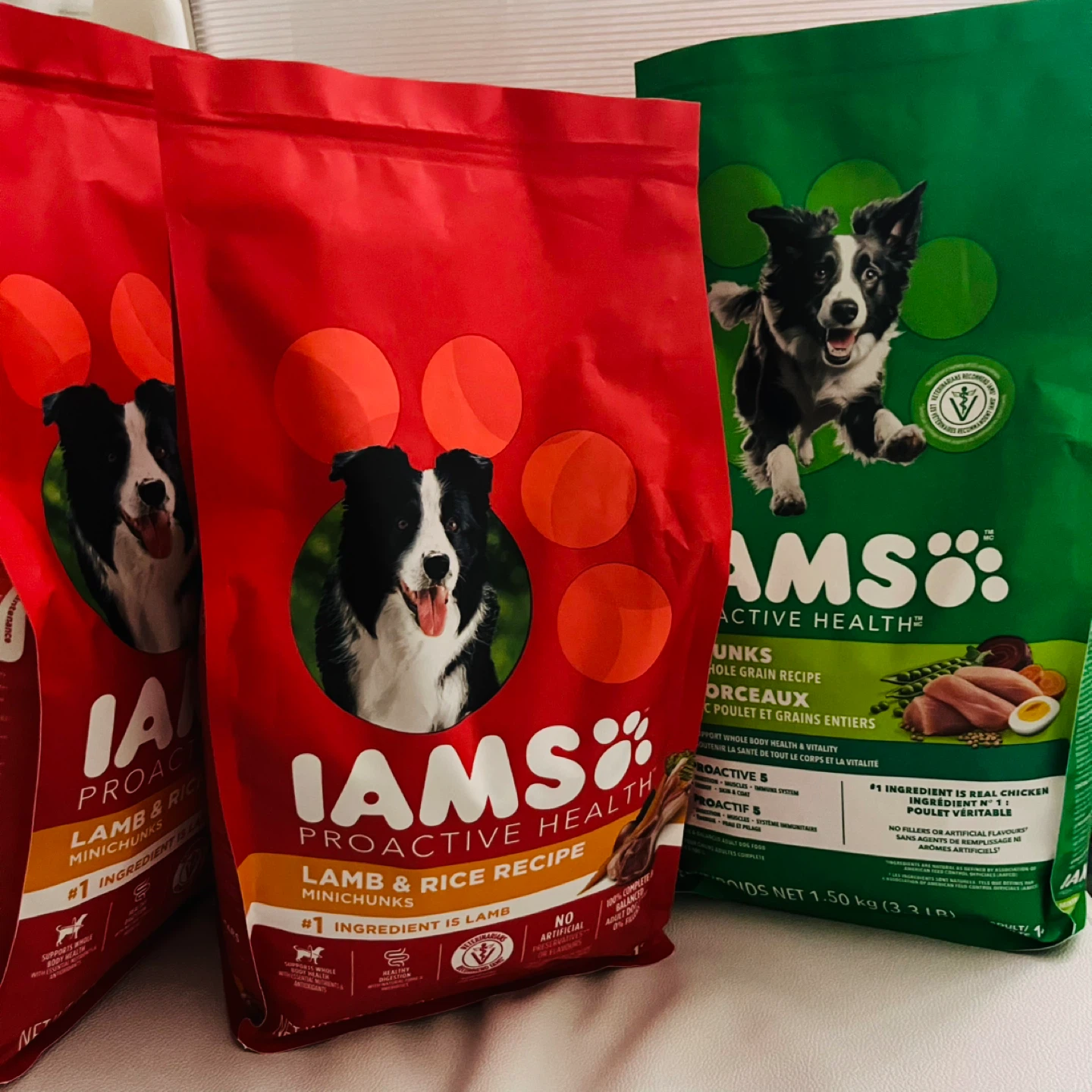 All 3bags together IAMS ProActive Health Dog Food