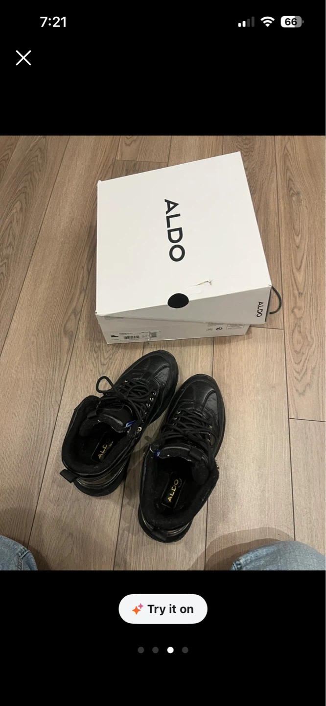 ALDO Black Leather Boots with Box - photo 3