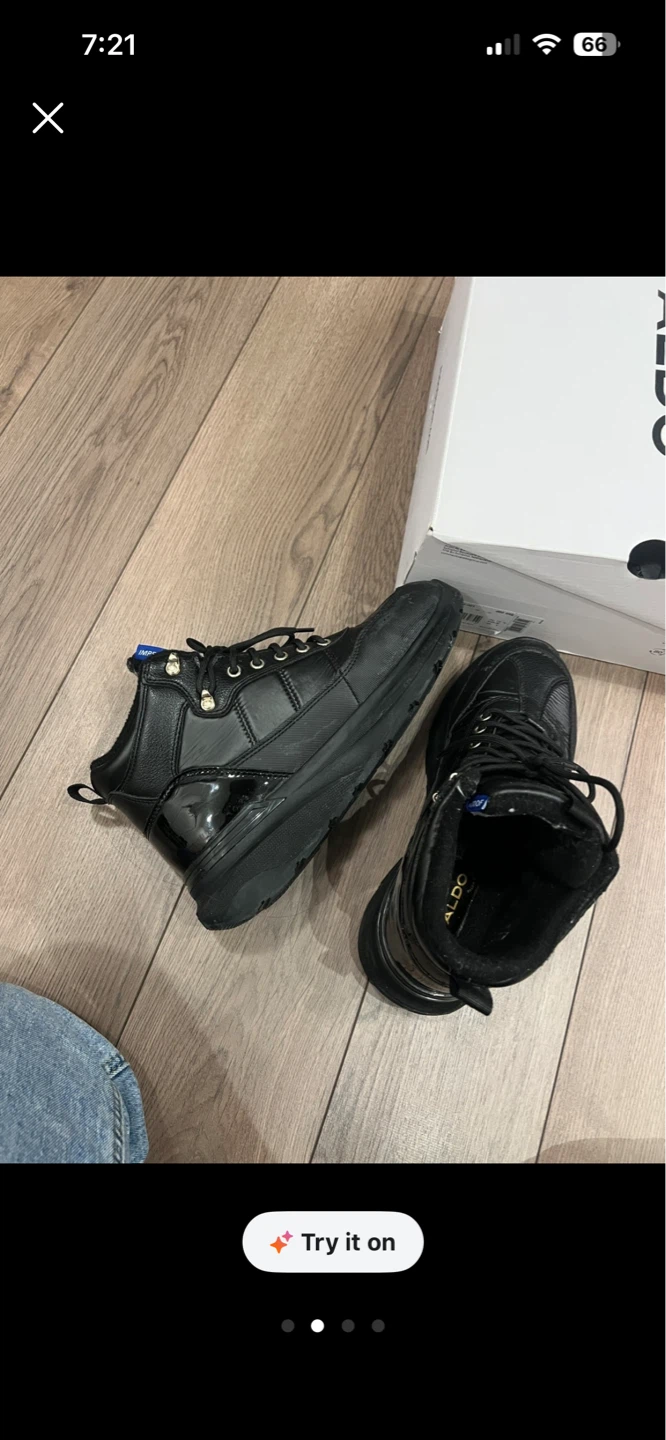 ALDO Black Leather Boots with Box - photo 2