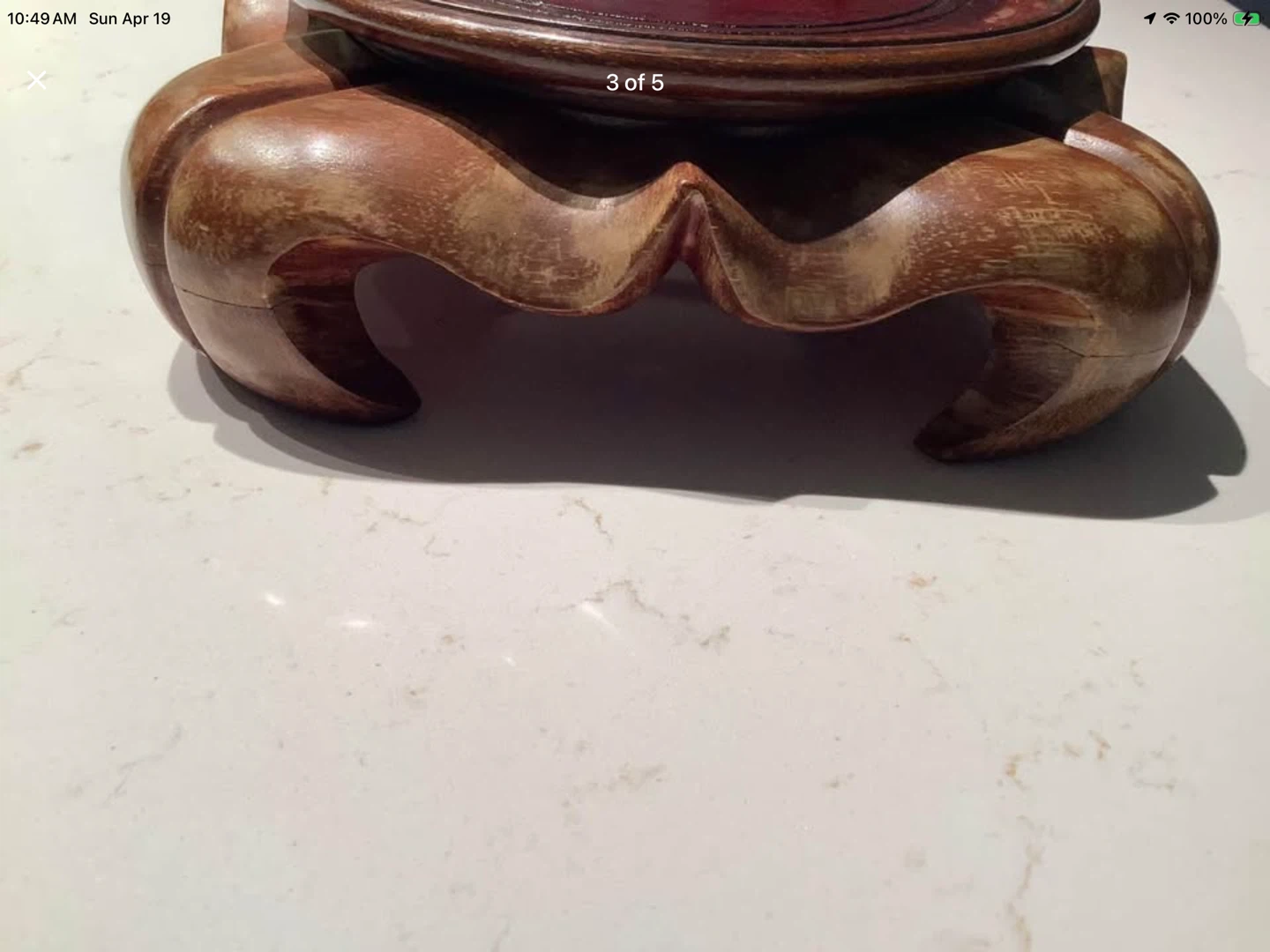 Beautiful Hand Crafted Solid Redwood/Rosewood Plant Holder 🐞 - photo 3
