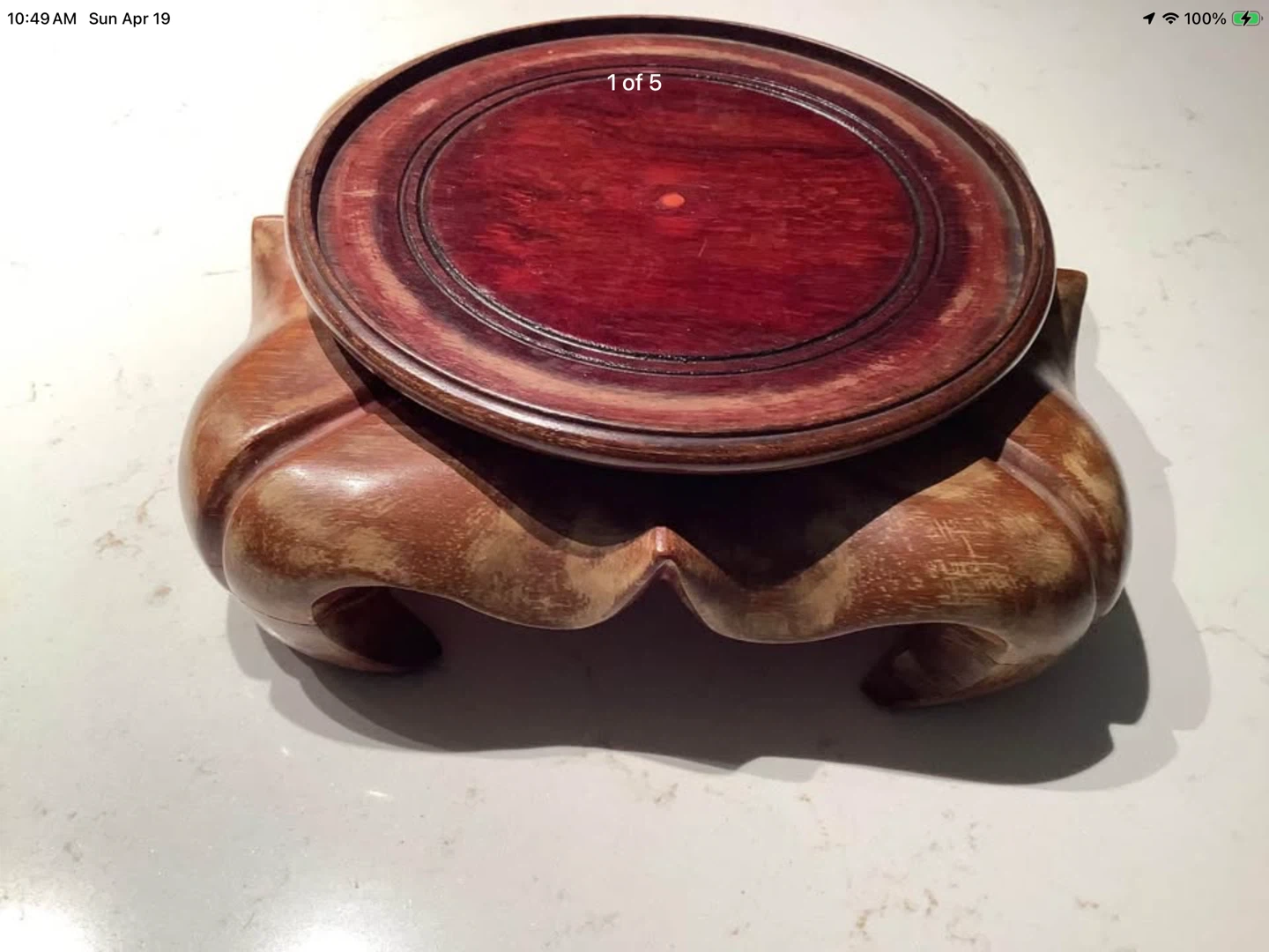 Beautiful Hand Crafted Solid Redwood/Rosewood Plant Holder 🐞