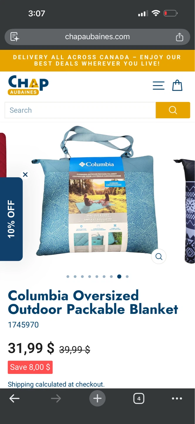 Columbia Oversized Outdoor Packable Blanket