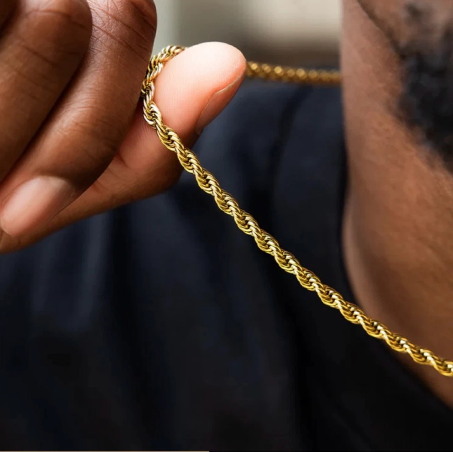 Gold Rope Chain Necklace - photo 2