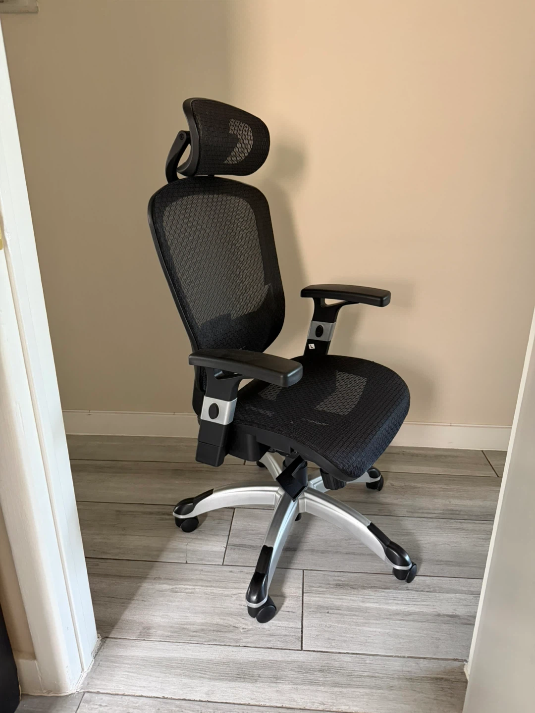 Hyken Ergonomic Mesh Swivel Task Chair, Black