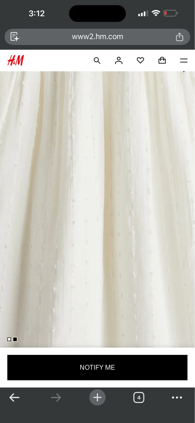 H&M White Textured Cotton dress - photo 2
