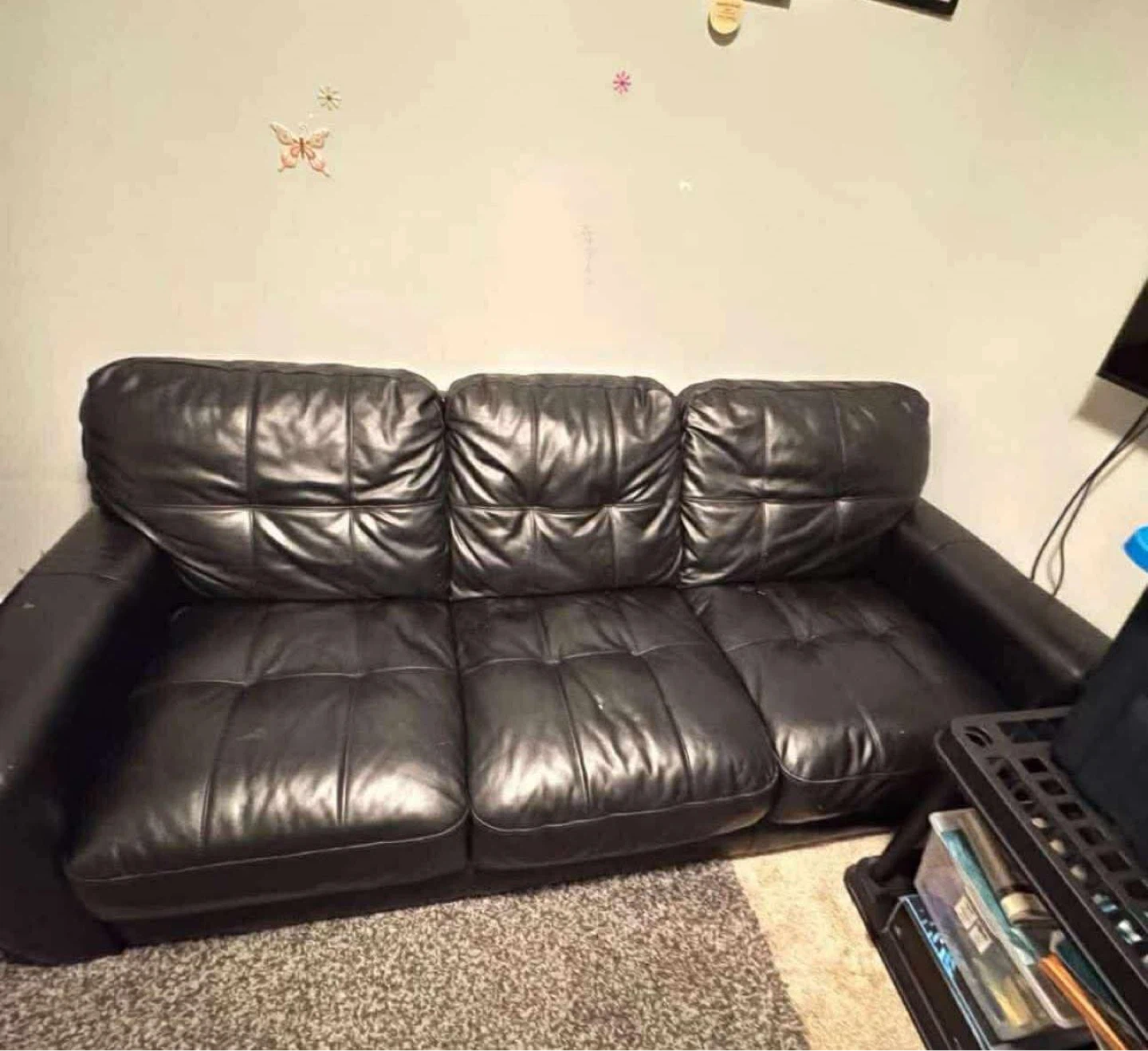Black Leather Couch