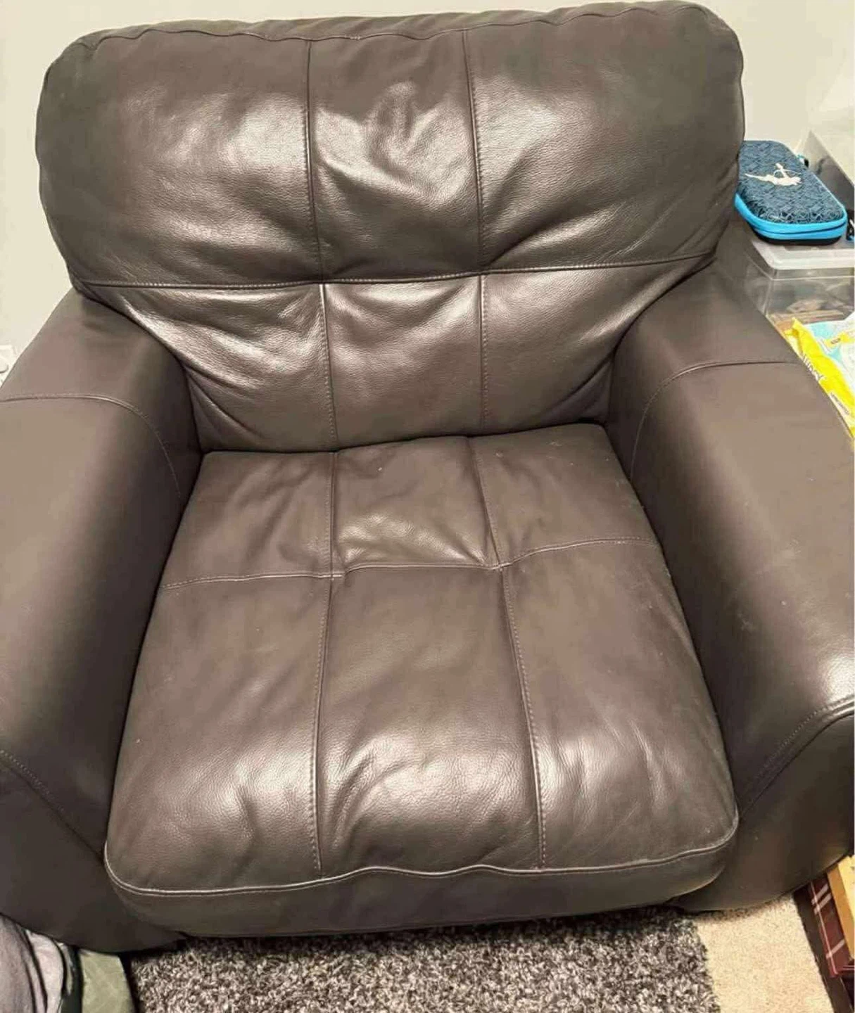 Dark Brown Leather Couch