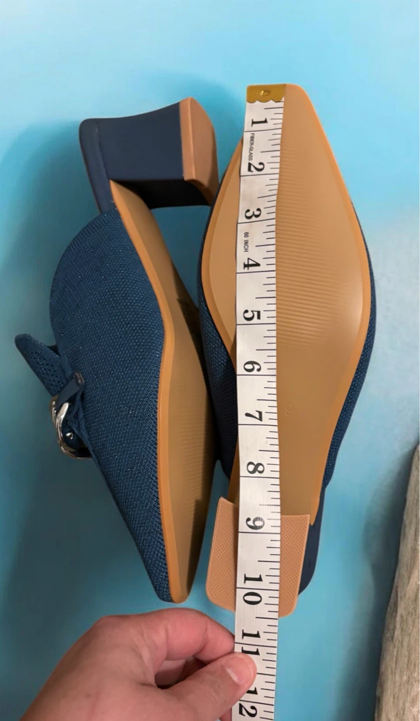 Women's Blue Mules Size 9 - photo 5