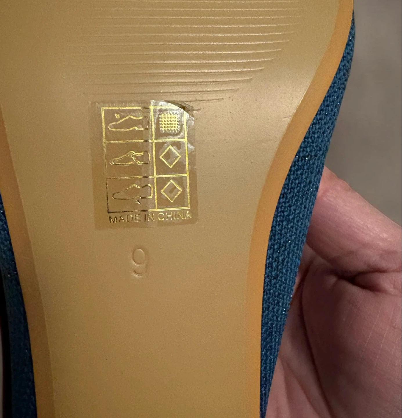 Women's Blue Mules Size 9 - photo 3