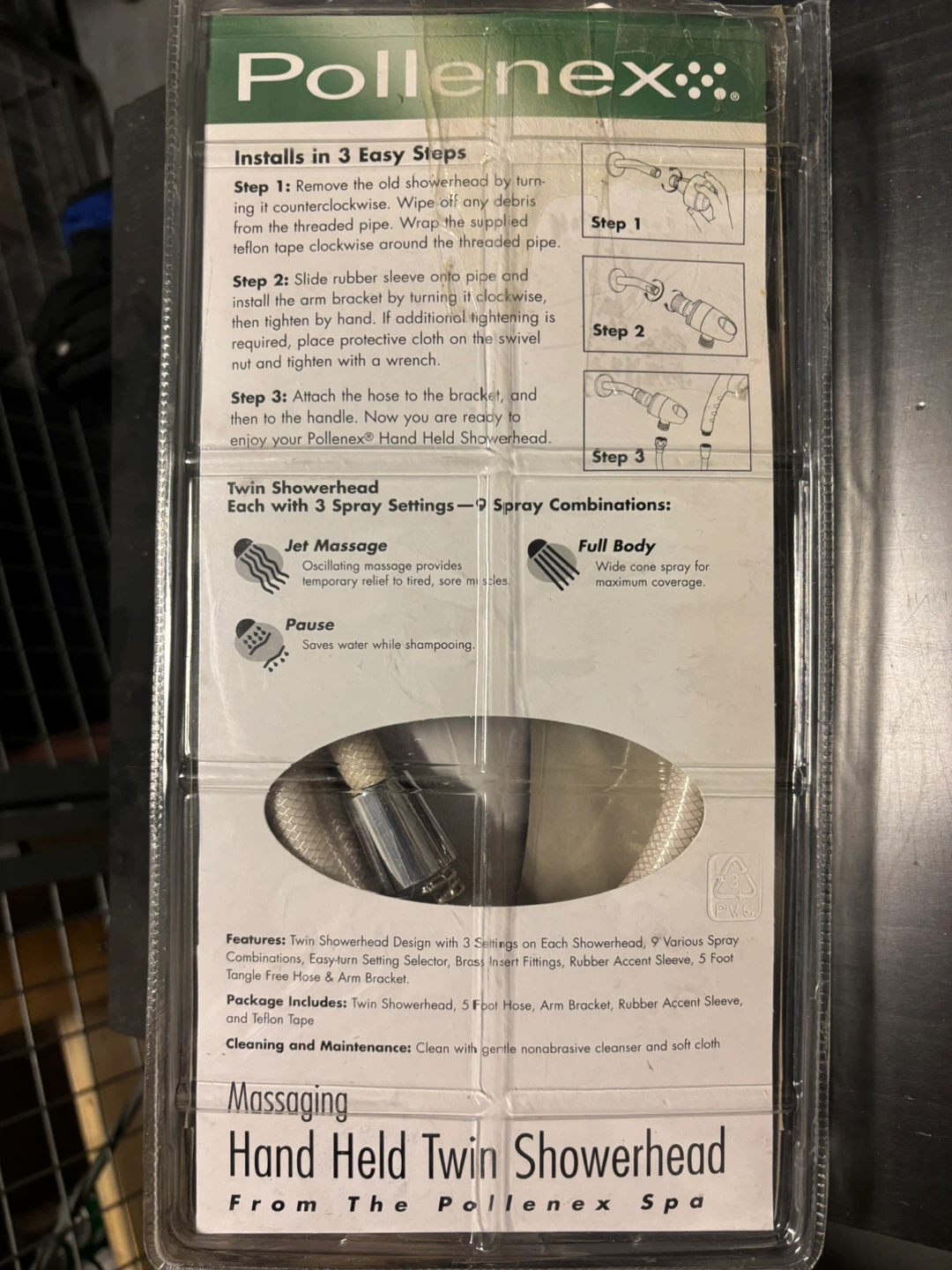 Pollenex Hand Held Twin Showerhead with 9 Spray Combinations - photo 4