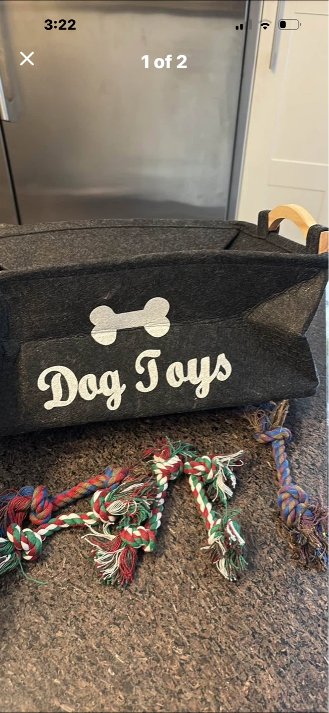 NEW Dog Basket & Toys