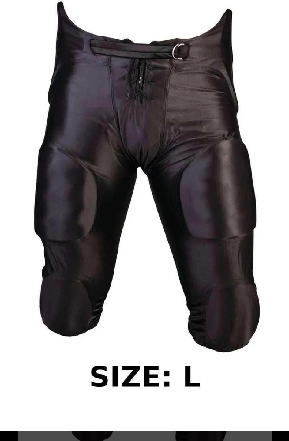 Black Padded Football Pants - Size L