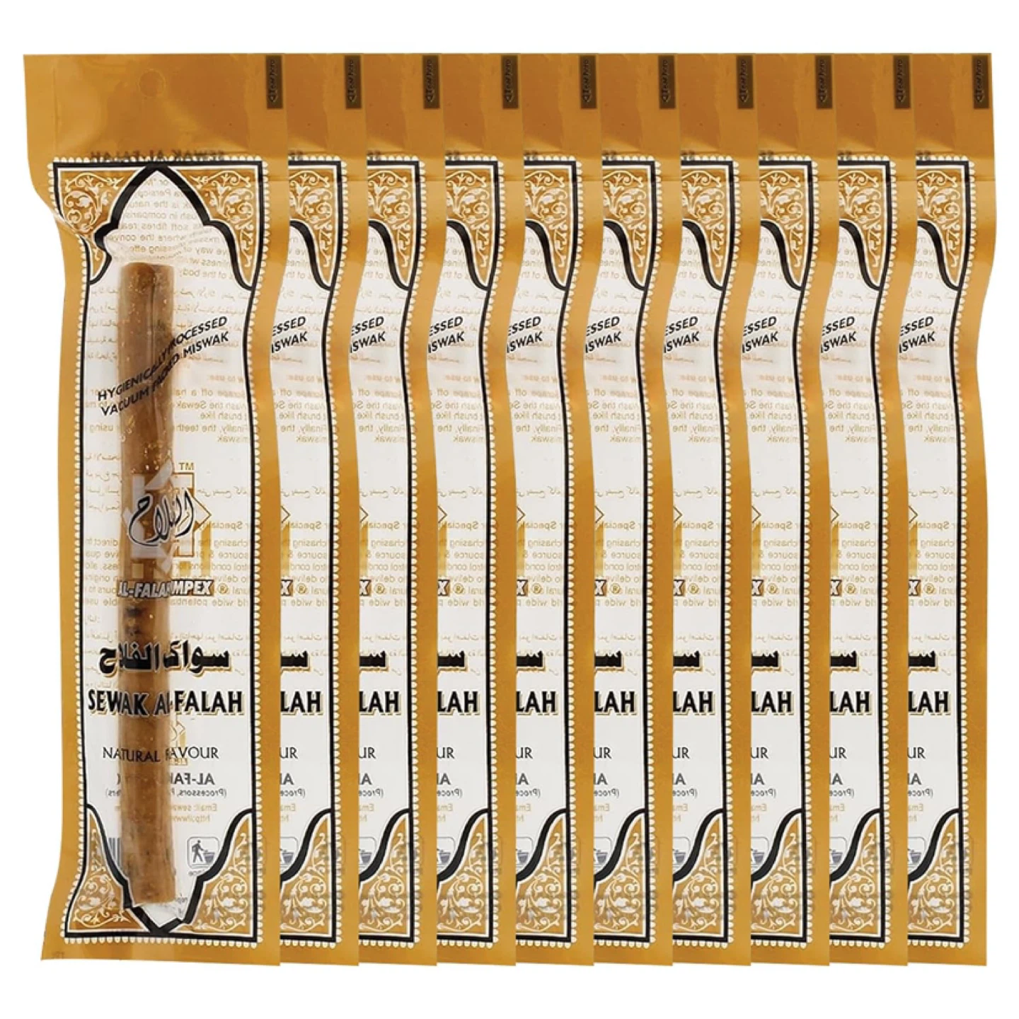 SEWAK A FALAH Hygienically Processed Miswak Sticks (10 Pack)