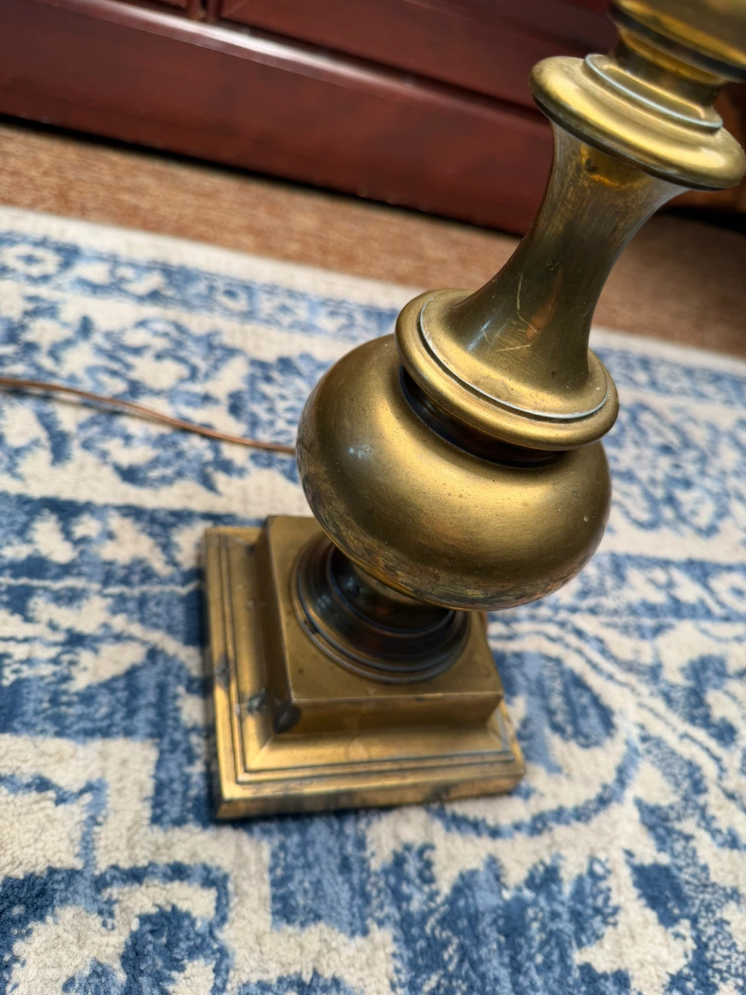 23” height Vintage Brass Table Lamp - photo 4