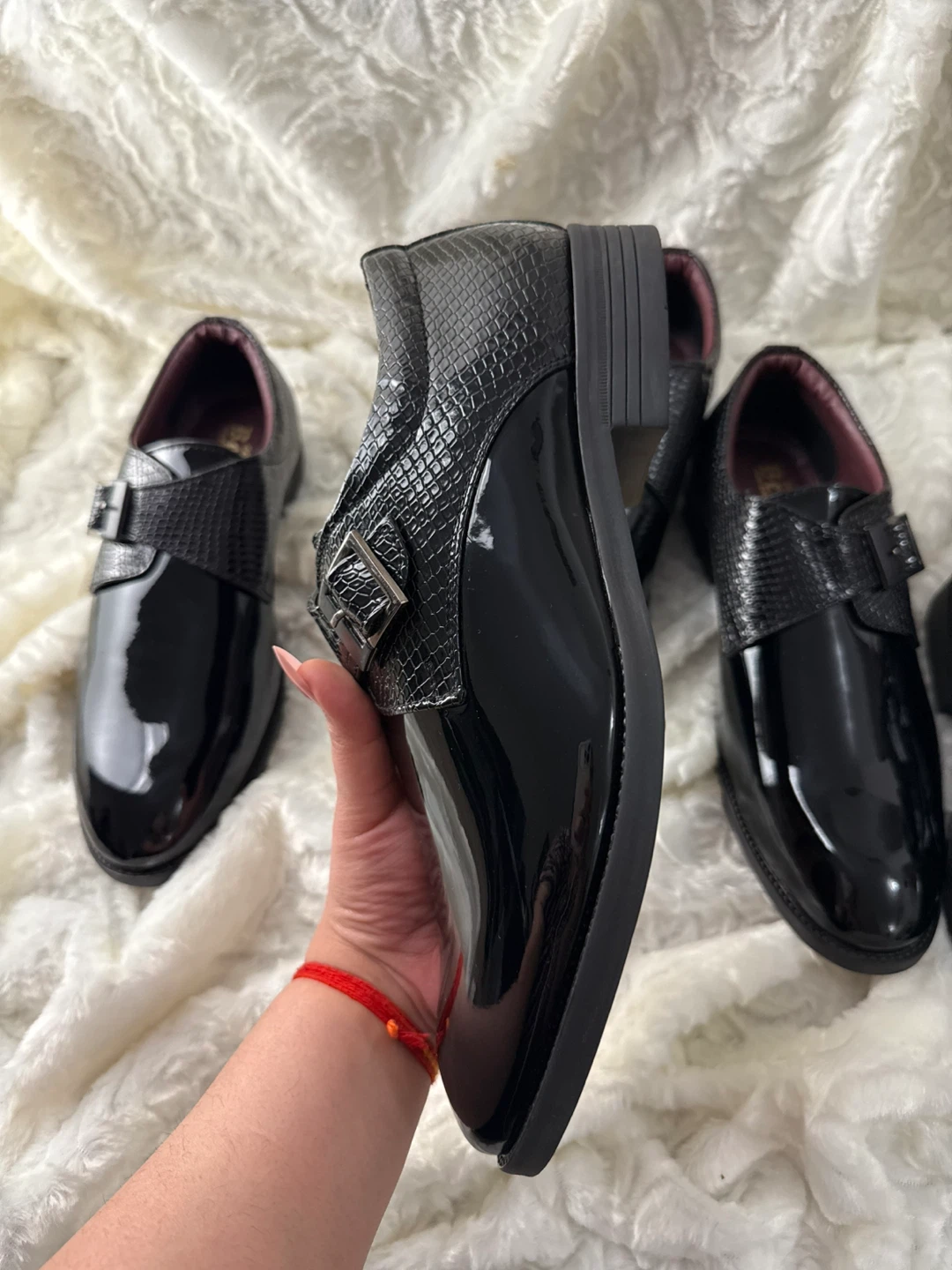 Brand new Black Leather Monk Strap Dress Shoes - photo 2