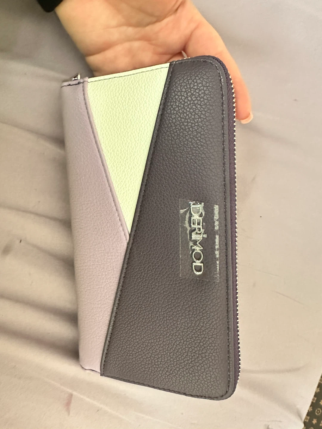DERIMOD Colour Block Zip-Around Wallet