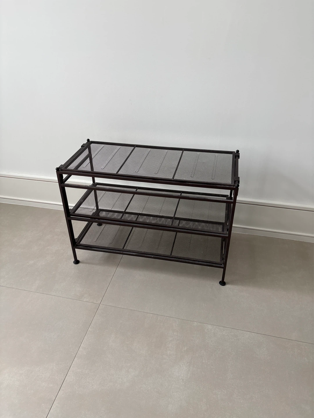 3-Tier Metal Mesh Shoe Rack - photo 2
