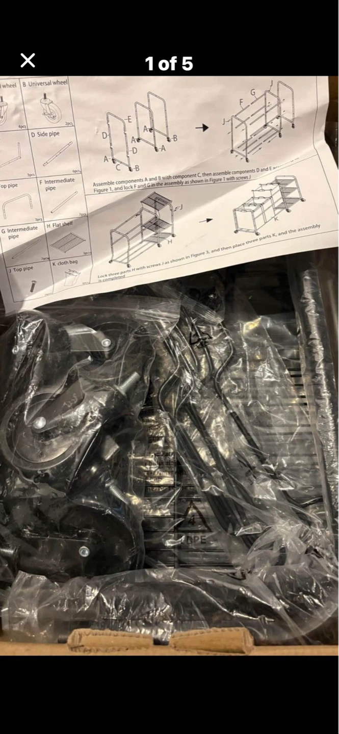 NEW 3 Bag Laundry Sorter & Shelves