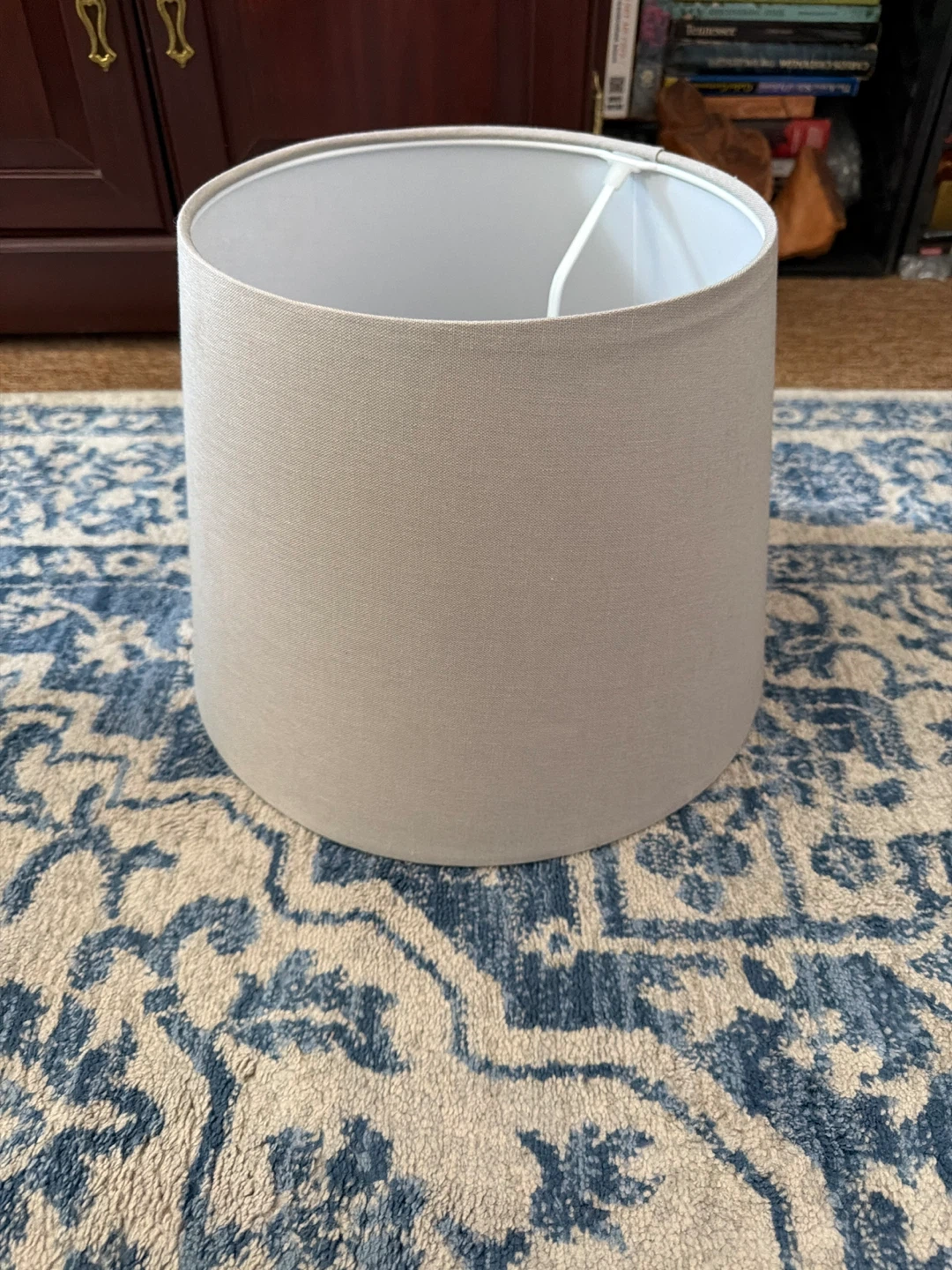 10” H x 13” W Light Gray Drum Lampshade