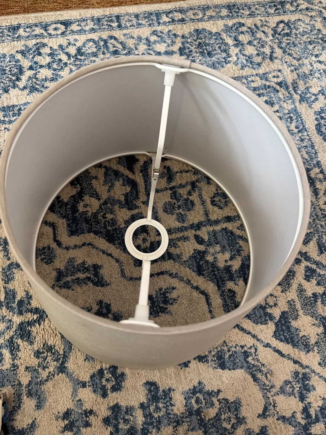 10” H x 13” W Light Gray Drum Lampshade - photo 2