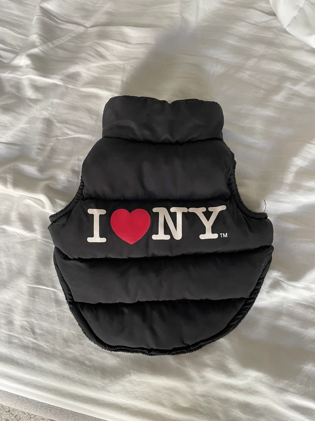 Black "I Love NY" Dog Vest Small