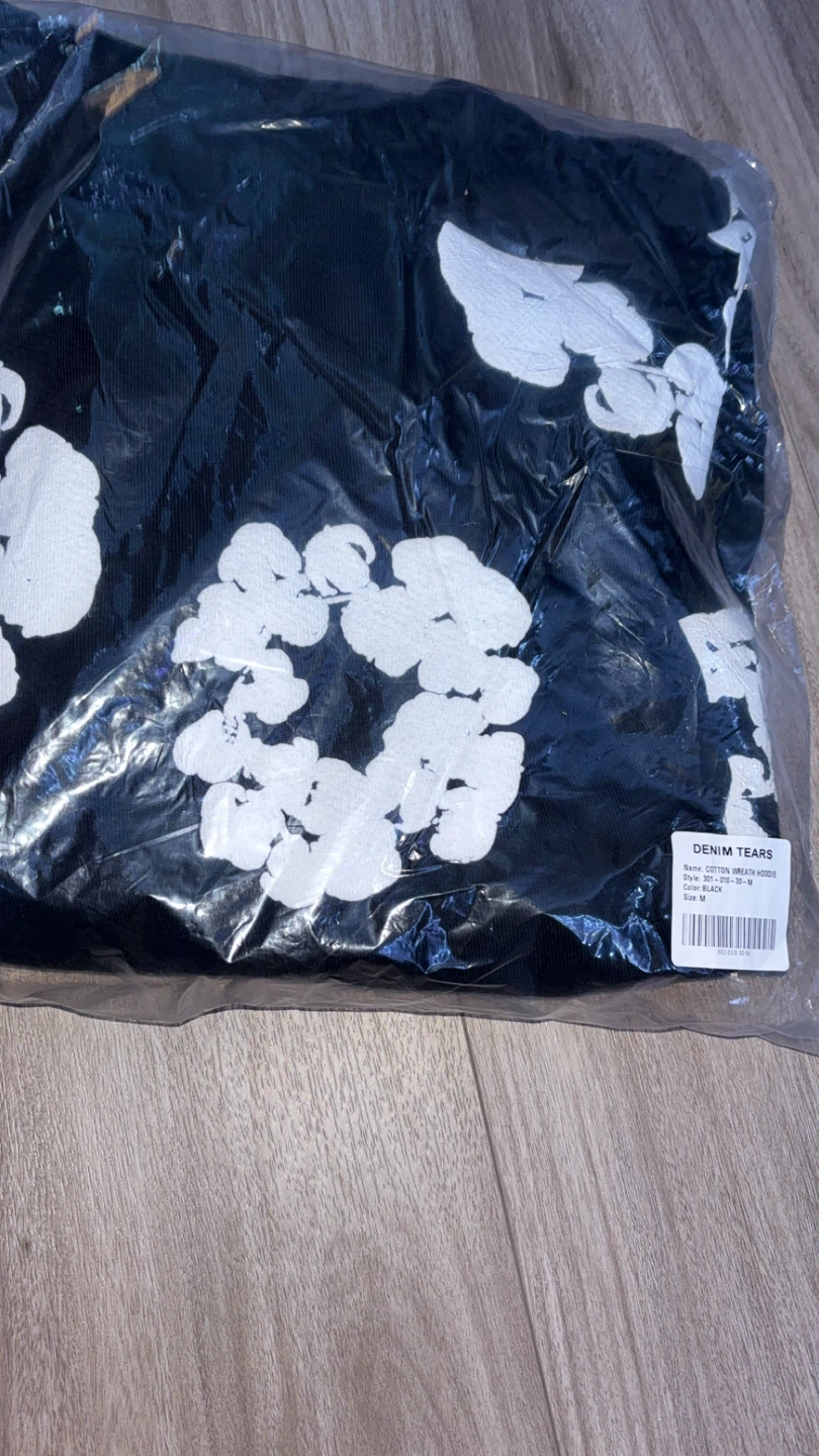 Denim Tears Cotton Wreath Hoodie - Black, Size M