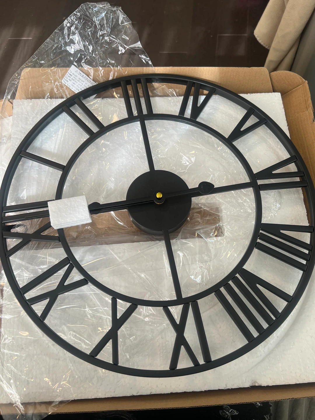 40CM Silent Metal Wall Clock, Battery Operated